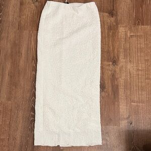 Vici Cream Midi Pencil Skirt